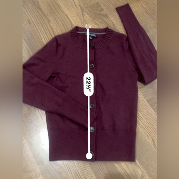 Banana Republic Sweater Cardigan Womens Small Maroon Red - Picture 2 of 6